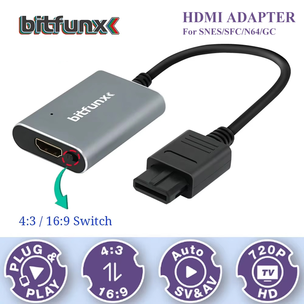 Bitfunx 720P Svideo / AV To HD - đánh giá và giá Retro Gaming Nostalgia