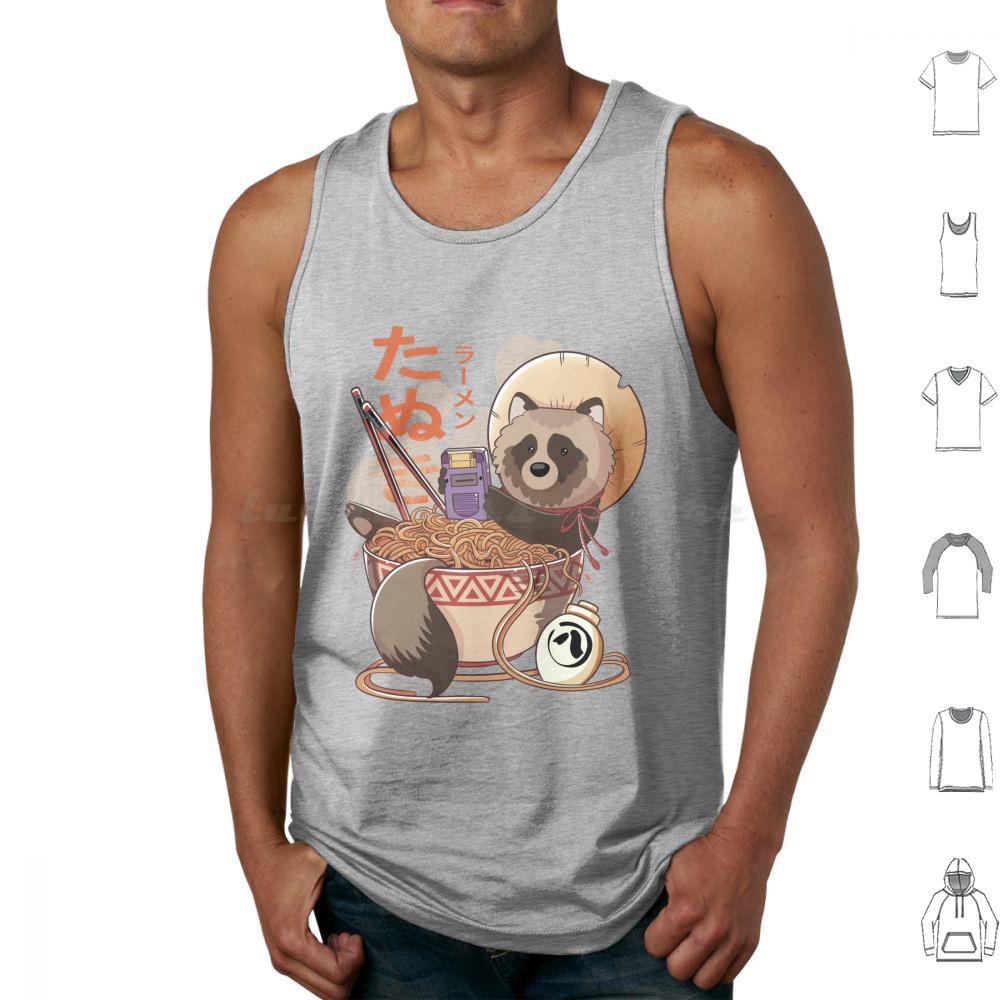 Tanuki Ramen Tank Tops Print C - đánh giá và giá Retro Gaming Japan
