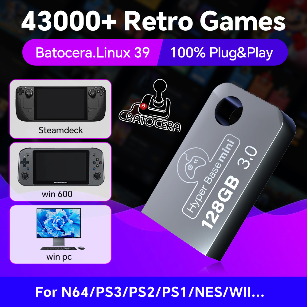 Batocera 128G USB Flash Drive  - đánh giá và giá Retro Gaming Batocera